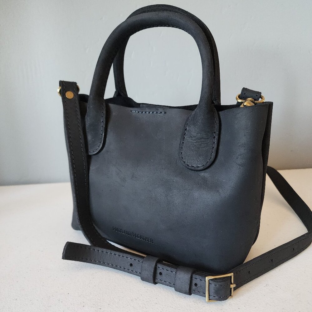 Portland Leather Black Crossbody Bag - Picture 11 of 16